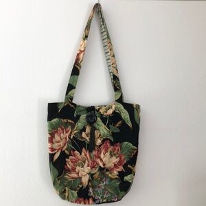 Unique, custom made bark cloth bag